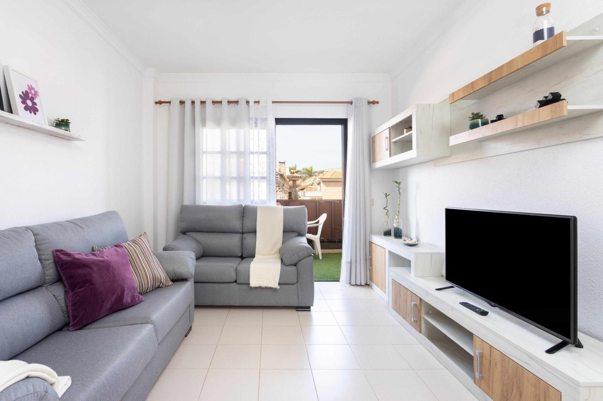 Ferienwohnung Agradable Piso Con Piscina & Playa Terraza Y Wifi Costa Del Silencio Exterior foto